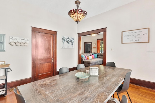 501 Washington Ave, Eustis, FL 32726 - dining room with wood finished floors and baseboards