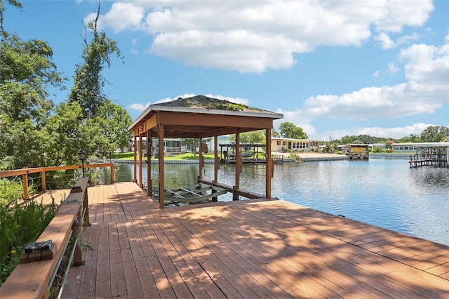 2512 Baywater Rd, Tavares, FL 32778 - dock area featuring a water view and boat lift