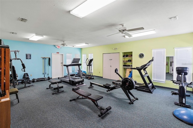 2512 Baywater Rd, Tavares, FL 32778 - exercise room with a ceiling fan
