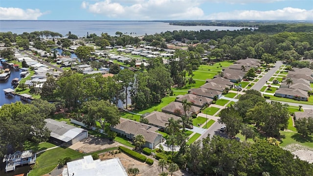 2512 Baywater Rd, Tavares, FL 32778 - aerial view of property's location featuring nearby suburban area and a large body of water