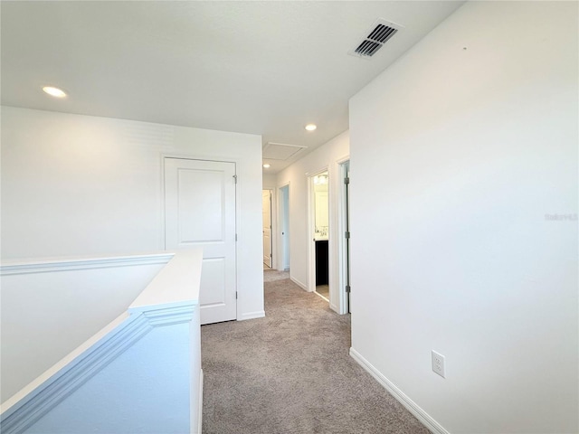 1138 Calico Pointe Cir, Groveland, FL 34736 - hall with light colored carpet and recessed lighting