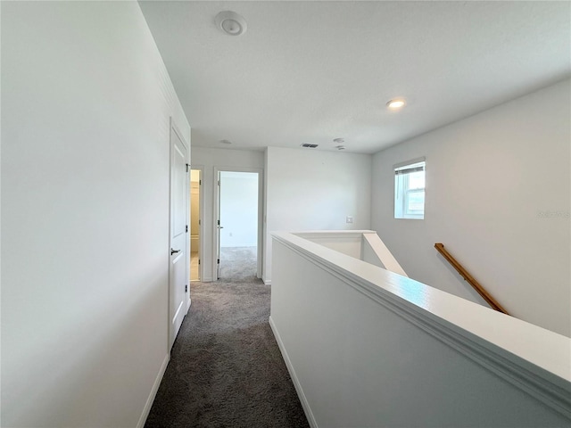 1138 Calico Pointe Cir, Groveland, FL 34736 - hall featuring an upstairs landing, carpet flooring, and recessed lighting