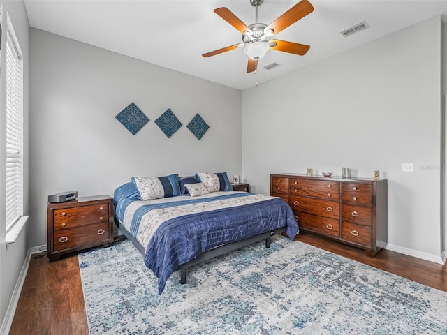 16863 SE 110th Court Rd, Summerfield, FL 34491 - bedroom featuring wood finished floors and ceiling fan