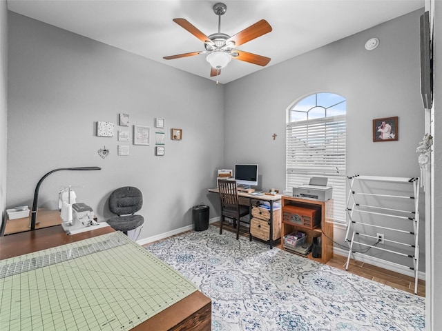 16863 SE 110th Court Rd, Summerfield, FL 34491 - home office with baseboards and ceiling fan