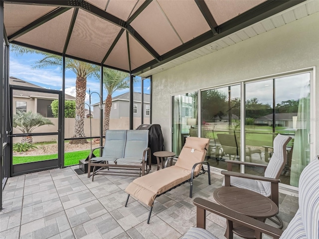 16863 SE 110th Court Rd, Summerfield, FL 34491 - sunroom / solarium featuring lofted ceiling