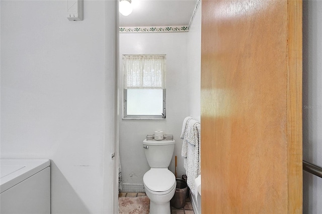5319 Eagles Nest Rd, Fruitland Park, FL 34731 - bathroom featuring washer / clothes dryer, tile patterned flooring, and vanity