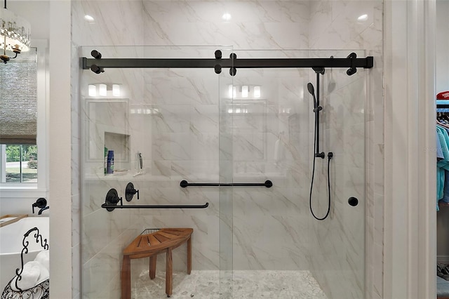 622 W 11th Ave, Mount Dora, FL 32757 - full bath with a marble finish shower