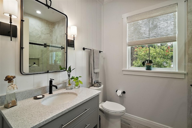 622 W 11th Ave, Mount Dora, FL 32757 - full bath with vanity, tiled shower, and wood finished floors