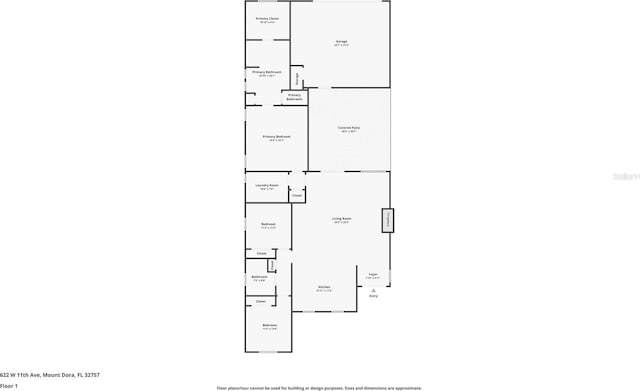 622 W 11th Ave, Mount Dora, FL 32757 - view of home floor plan