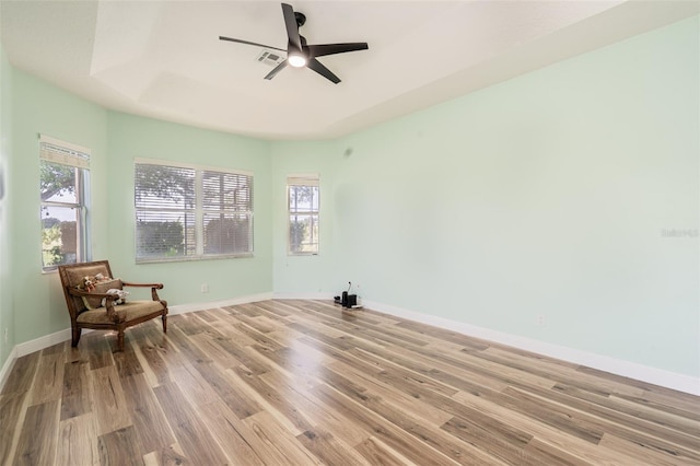 4548 Barrister Dr, Clermont, FL 34711 - unfurnished room with wood finished floors and ceiling fan
