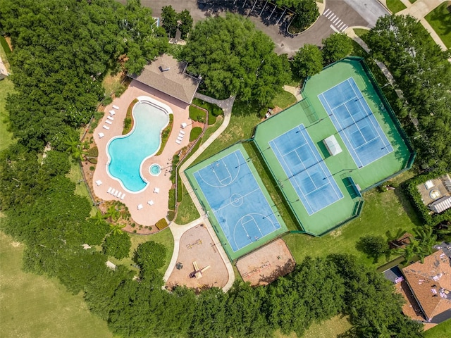 4548 Barrister Dr, Clermont, FL 34711 - bird's eye view of a pool