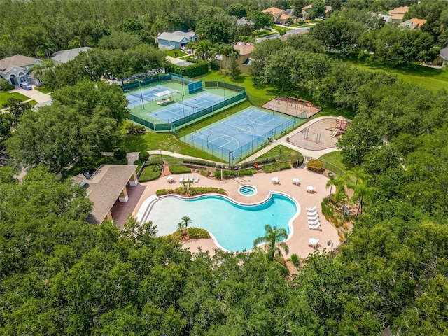 4548 Barrister Dr, Clermont, FL 34711 - drone / aerial view of a pool