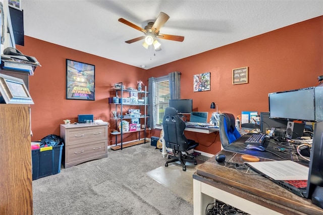 2488 Begonia St, Mascotte, FL 34753 - office featuring a ceiling fan and carpet