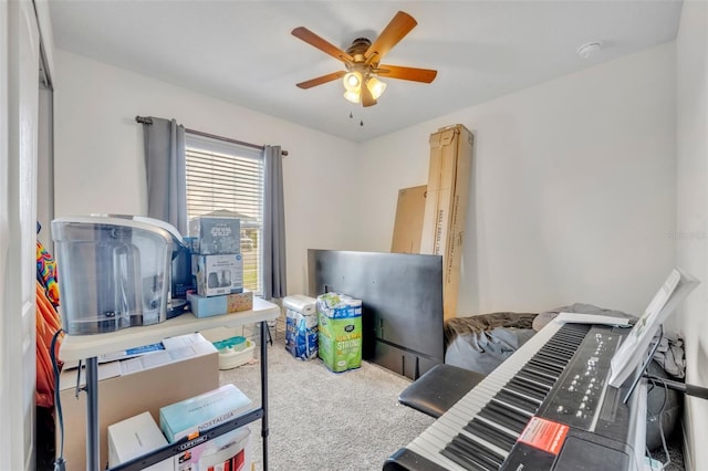2488 Begonia St, Mascotte, FL 34753 - office featuring a ceiling fan and carpet