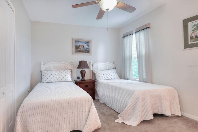 6906 Glenbrook Dr, Lakeland, FL 33811 - bedroom with carpet floors and ceiling fan