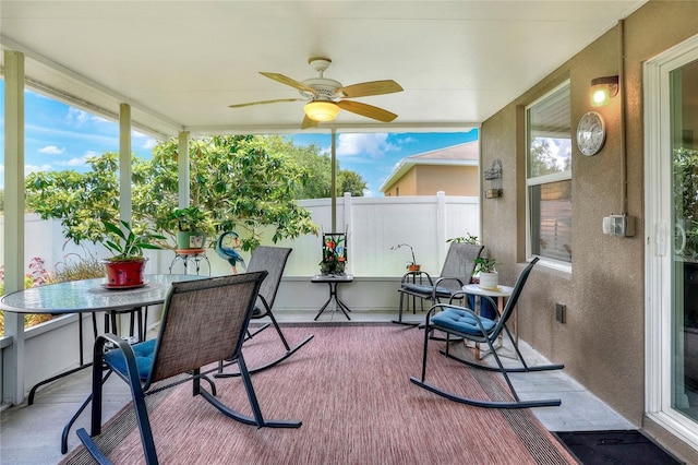 6906 Glenbrook Dr, Lakeland, FL 33811 - sunroom / solarium with a ceiling fan