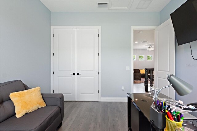 1702 Hidden Palms Dr, Davenport, FL 33897 - office area featuring wood finished floors and baseboards