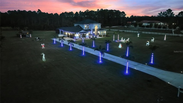 1702 Hidden Palms Dr, Davenport, FL 33897 - dock with a yard and a forest view