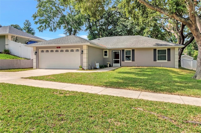 1511 W Magnolia St, Clermont, FL 34711 - ranch-style home with an attached garage, stucco siding, concrete driveway, and roof with shingles