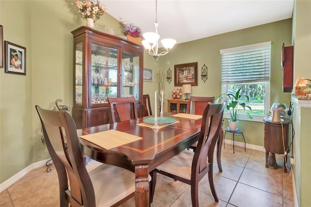 1511 W Magnolia St, Clermont, FL 34711 - dining area featuring a chandelier and light tile patterned floors