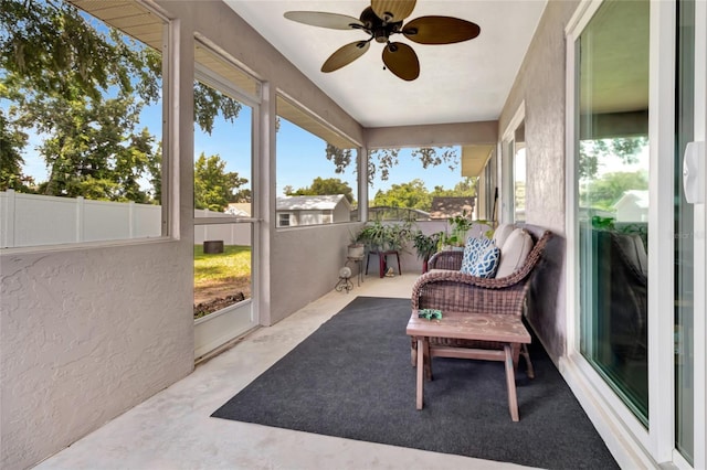 1511 W Magnolia St, Clermont, FL 34711 - sunroom featuring a ceiling fan and plenty of natural light