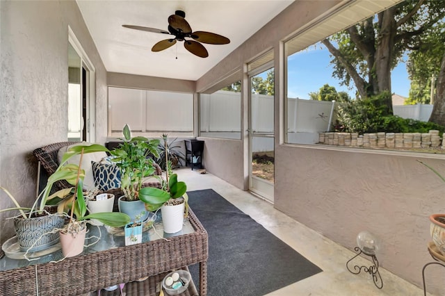 1511 W Magnolia St, Clermont, FL 34711 - sunroom with a ceiling fan