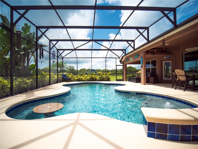 29222 Can Do Ln, Tavares, FL 32778 - outdoor pool with a patio area and a lanai