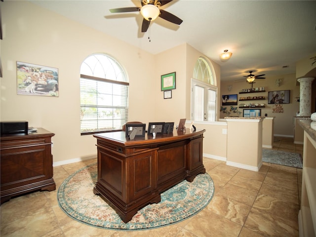 29222 Can Do Ln, Tavares, FL 32778 - office with a ceiling fan and baseboards