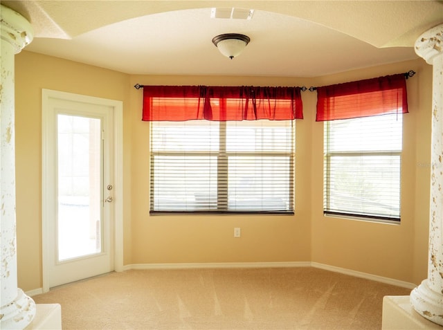 29222 Can Do Ln, Tavares, FL 32778 - unfurnished room with carpet and decorative columns
