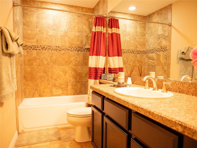 29222 Can Do Ln, Tavares, FL 32778 - bathroom with vanity, shower / tub combo, and tile patterned flooring