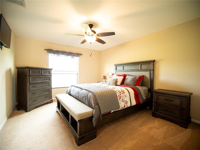 29222 Can Do Ln, Tavares, FL 32778 - bedroom with light colored carpet and a ceiling fan