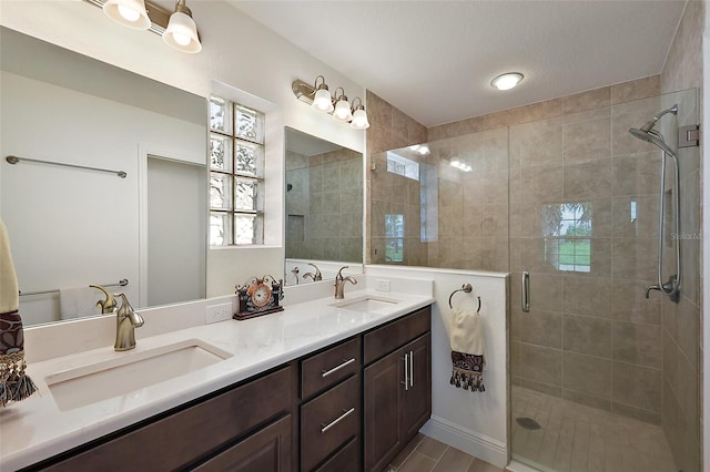 10363 Addison Shore Way, Oxford, FL 34484 - full bathroom with double vanity and a shower stall