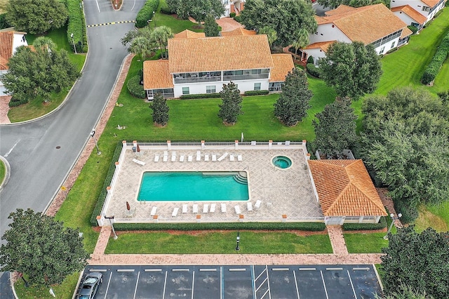 10363 Addison Shore Way, Oxford, FL 34484 - aerial view of a pool