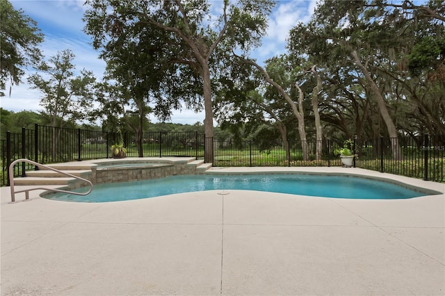 1325 Otters View Ct, Fruitland Park, FL 34731 - view of pool featuring a pool with connected hot tub and a patio