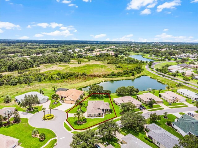 5620 Illumination Ln, Leesburg, FL 34748 - aerial view of residential area featuring a large body of water