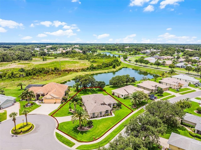 5620 Illumination Ln, Leesburg, FL 34748 - aerial perspective of suburban area with a nearby body of water