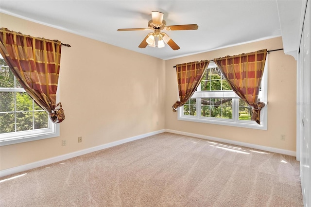 9223 Silver Lake Dr, Leesburg, FL 34788 - spare room with carpet and ceiling fan