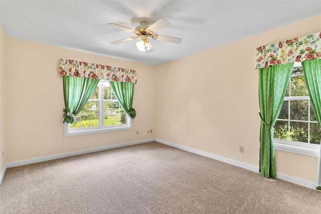 9223 Silver Lake Dr, Leesburg, FL 34788 - empty room featuring carpet floors and ceiling fan