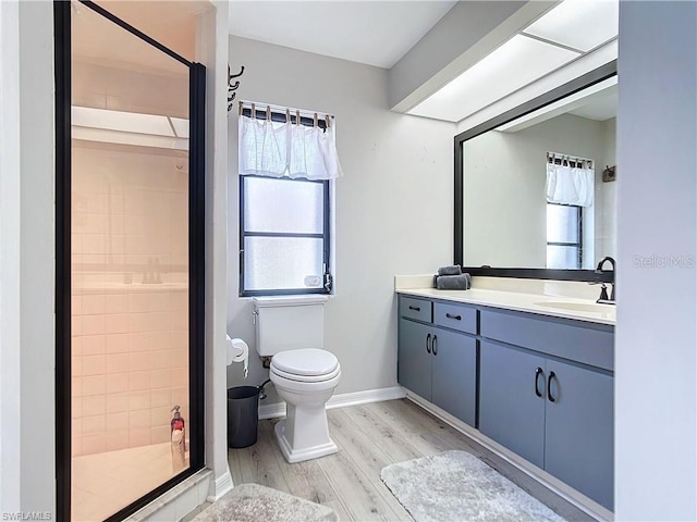 3723 Toulouse Ct, Punta Gorda, FL 33950 - full bath with wood finished floors, a stall shower, and vanity