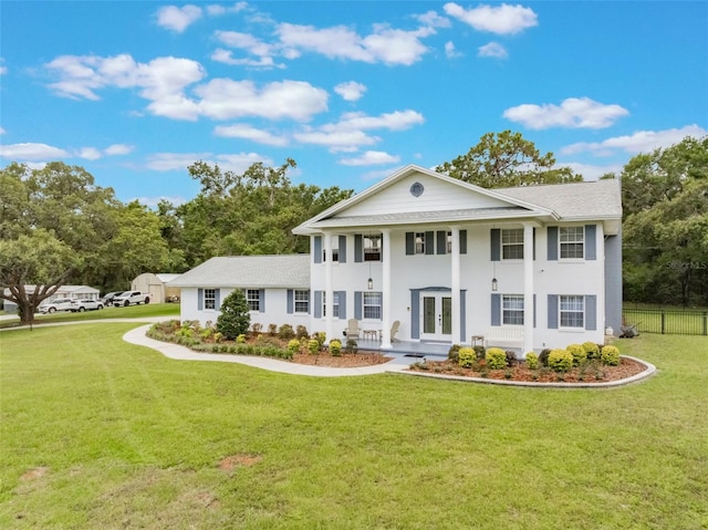 5556 Round Lake Rd, Apopka, FL 32712 - neoclassical home with french doors and covered porch