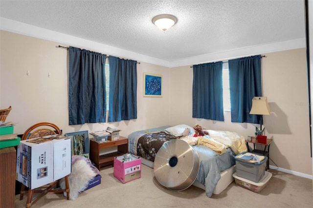 806 Leopard Trl, Winter Springs, FL 32708 - carpeted bedroom featuring a textured ceiling and baseboards