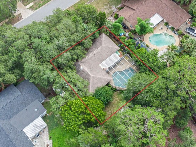 806 Leopard Trl, Winter Springs, FL 32708 - view of property location featuring property boundaries highlighted and a pool area