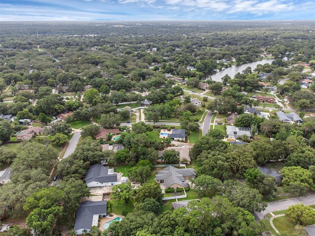 806 Leopard Trl, Winter Springs, FL 32708 - aerial view of residential area with a nearby body of water and a heavily wooded area
