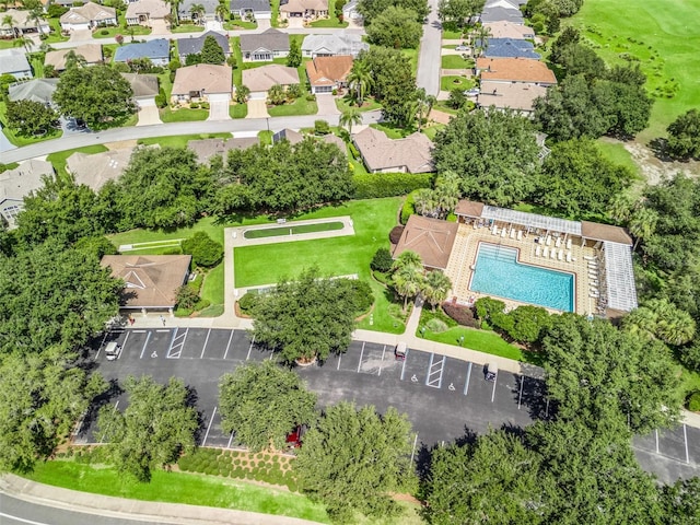 487 Thistledown Way, The Villages, FL 32162 - aerial perspective of suburban area with a pool area