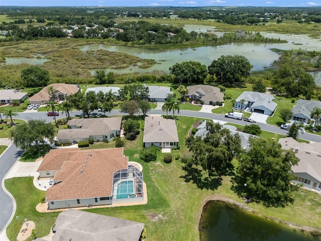 4814 Saint Andrews Arc, Leesburg, FL 34748 - aerial view of property's location with a nearby body of water and nearby suburban area