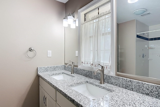 45 Forest Ln, Bronson, FL 32621 - full bathroom featuring double vanity and a shower
