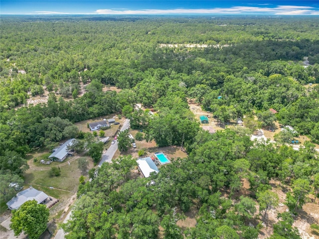 45 Forest Ln, Bronson, FL 32621 - aerial view of property and surrounding area featuring a heavily wooded area