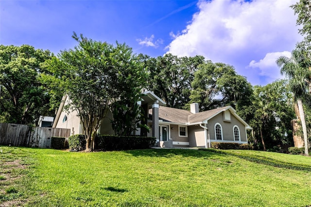 681 Greywood Dr, Altamonte Springs, FL 32701 - view of front of property with stucco siding and a chimney