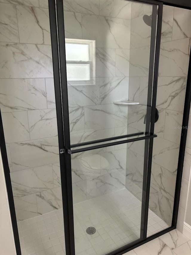 1176 W Bridge Dr, Citrus Springs, FL 34434 - full bathroom featuring a marble finish shower and marble finish floors