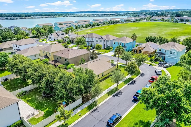 418 Rock Springs Cir, Groveland, FL 34736 - aerial view of residential area with a large body of water